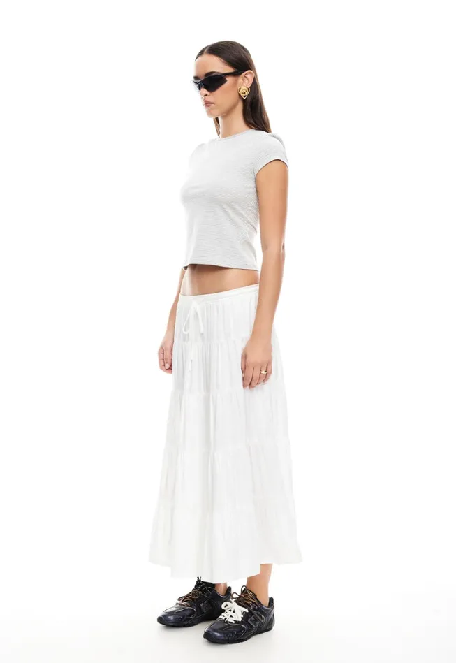 Women Lioness Fashion Skirts KIERA TIERED SKIRT Porcelain