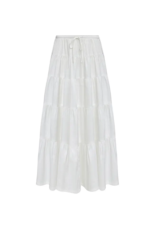 Women Lioness Fashion Skirts KIERA TIERED SKIRT Porcelain