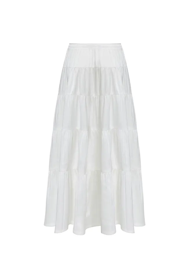Women Lioness Fashion Skirts KIERA TIERED SKIRT Porcelain