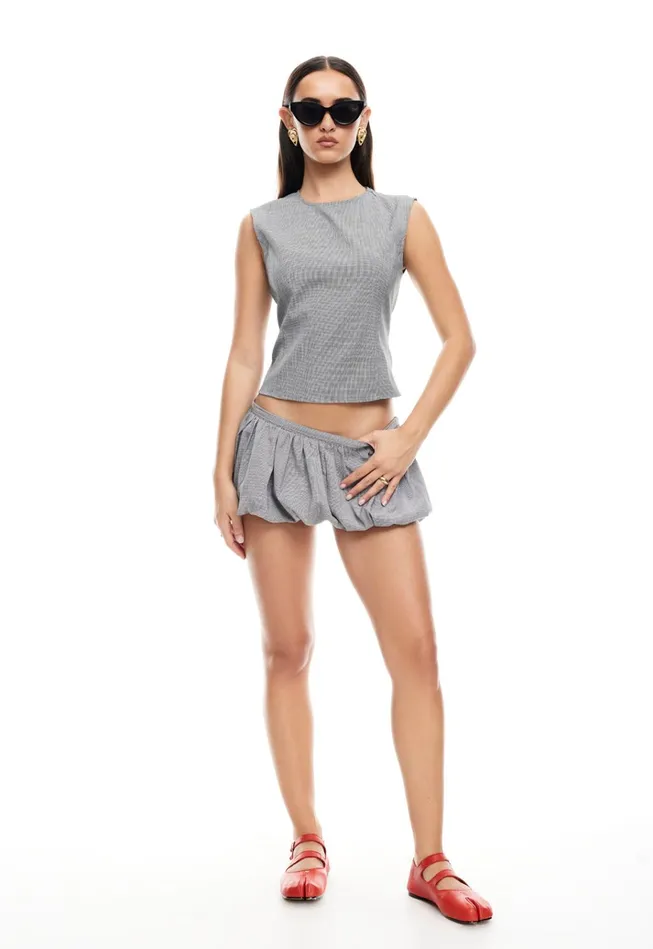 Women Lioness Fashion Skirts UN TUTU MINI SKORT Onyx Gingham Women Lioness Fashion Skirts UN TUTU MINI SKORT Onyx Gingham