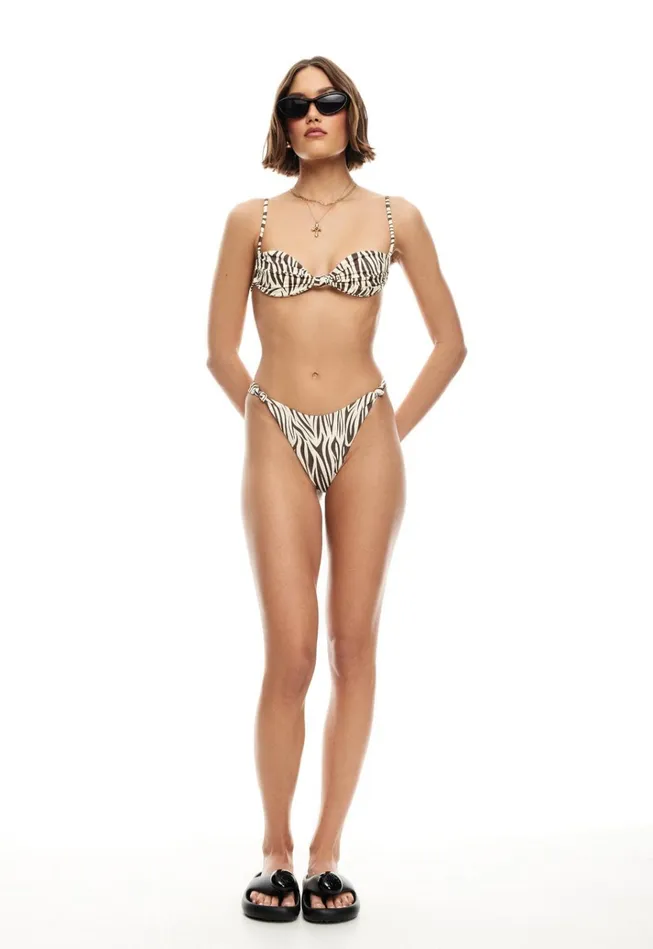 Women Lioness Fashion Swim NAOMI KNOT BOTTOM Zebra