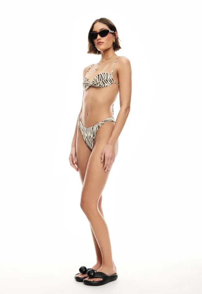 Women Lioness Fashion Swim NAOMI KNOT BOTTOM Zebra