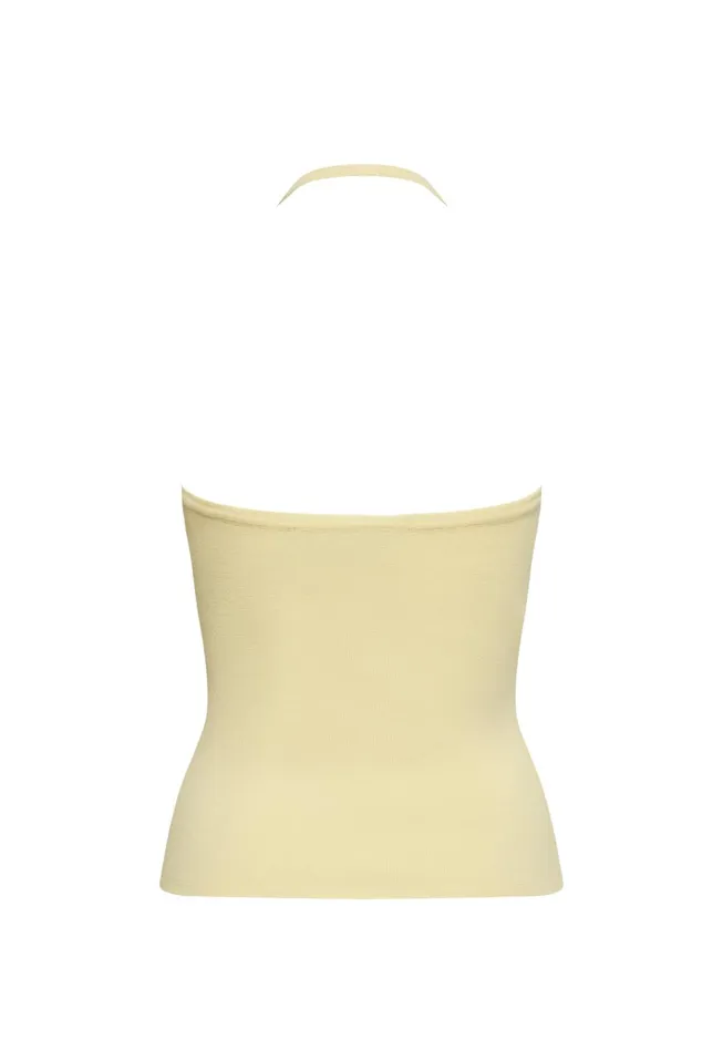 Women Lioness Fashion Tops BRAT HALTER TOP Butter Women Lioness Fashion Tops BRAT HALTER TOP Butter