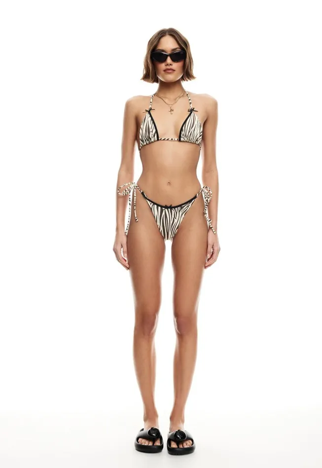 Women Lioness Fashion Tops GISELE TIE TOP Zebra