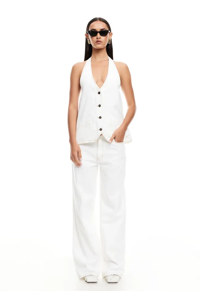 Women Lioness Fashion Tops HILLS HALTER Porcelain