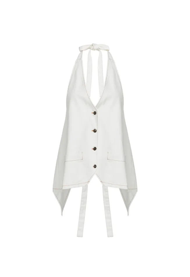 Women Lioness Fashion Tops HILLS HALTER Porcelain
