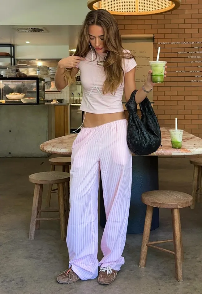 Women Lioness Fashion Tops IN BLOOM TEE Pink Stripe Women Lioness Fashion Tops IN BLOOM TEE Pink Stripe