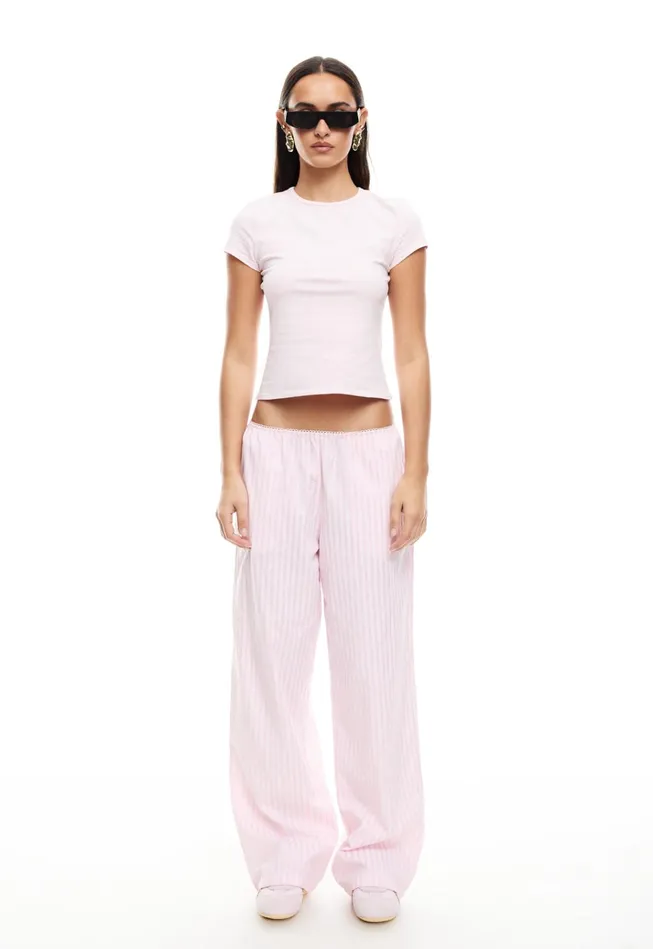 Women Lioness Fashion Tops IN BLOOM TEE Pink Stripe Women Lioness Fashion Tops IN BLOOM TEE Pink Stripe