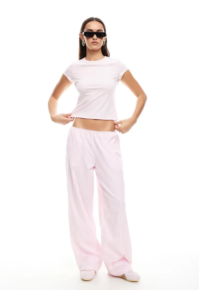 Women Lioness Fashion Tops IN BLOOM TEE Pink Stripe Women Lioness Fashion Tops IN BLOOM TEE Pink Stripe