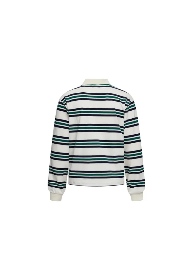 Women Lioness Fashion Tops LEISURE LONG SLEEVE POLO Ivory Moss Women Lioness Fashion Tops LEISURE LONG SLEEVE POLO Ivory Moss
