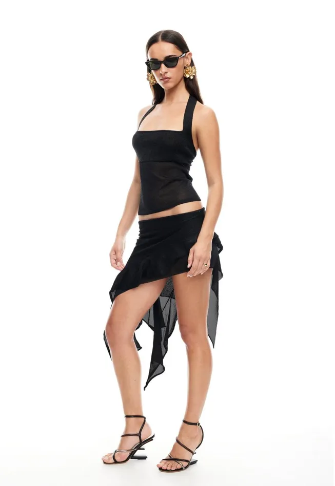 Women Lioness Fashion Tops PALISADES HALTER TOP Onyx Women Lioness Fashion Tops PALISADES HALTER TOP Onyx