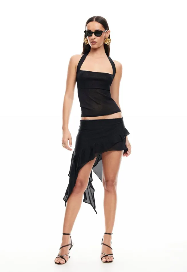 Women Lioness Fashion Tops PALISADES HALTER TOP Onyx Women Lioness Fashion Tops PALISADES HALTER TOP Onyx