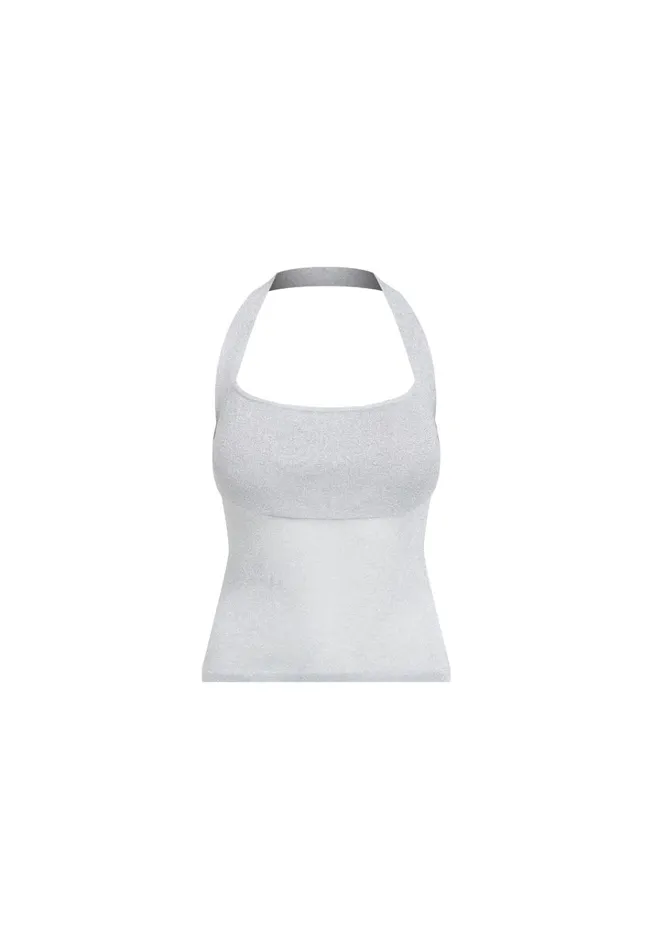 Women Lioness Fashion Tops PALISADES HALTER TOP Silver
