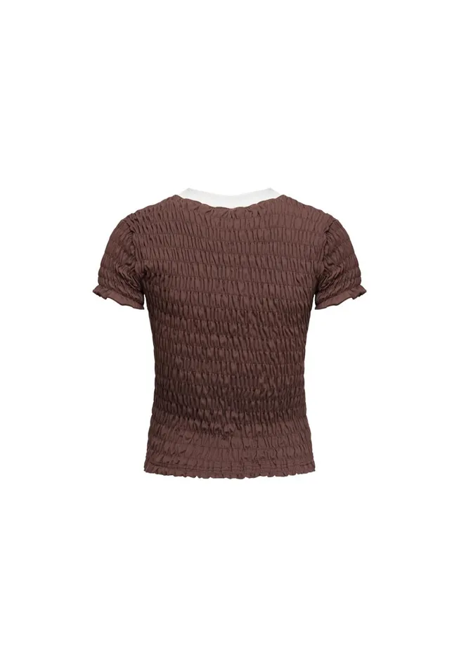 Women Lioness Fashion Tops SCRUNCHED SPECTATE TOP Coffee Women Lioness Fashion Tops SCRUNCHED SPECTATE TOP Coffee