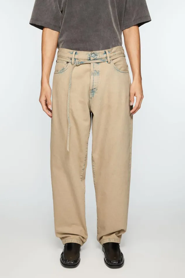 Women Loose Fit Jeans 8211 1991 Toj Light Sand Acne Studios Jeans