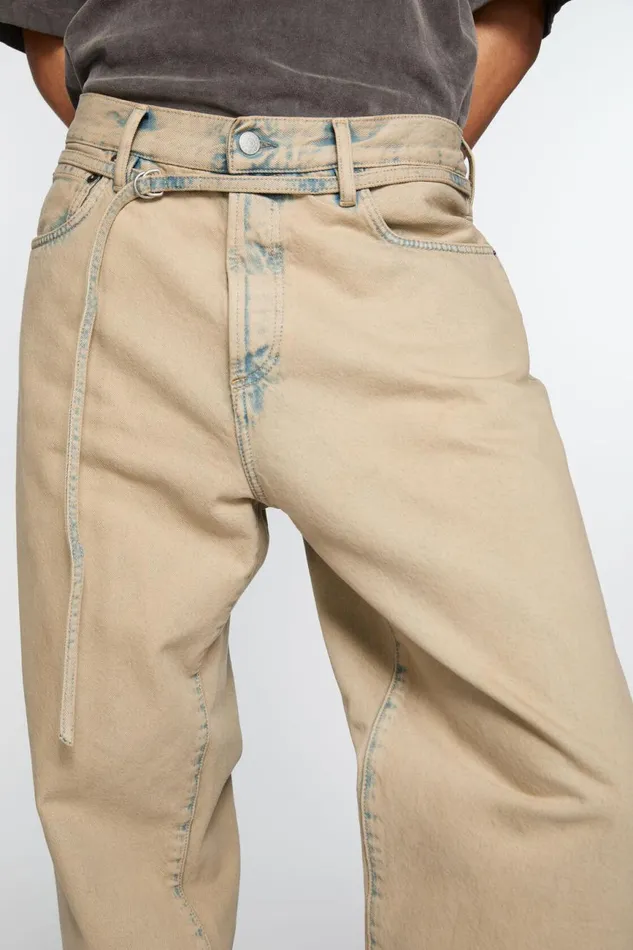 Women Loose Fit Jeans 8211 1991 Toj Light Sand Acne Studios Jeans