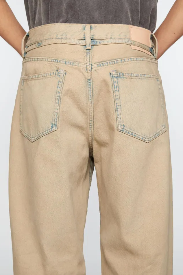Women Loose Fit Jeans 8211 1991 Toj Light Sand Acne Studios Jeans