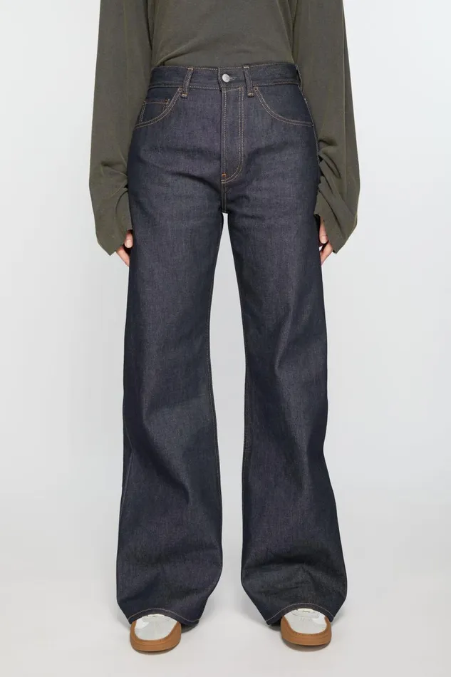 Women Loose Fit Jeans 8211 2021F Indigo Blue Acne Studios Jeans