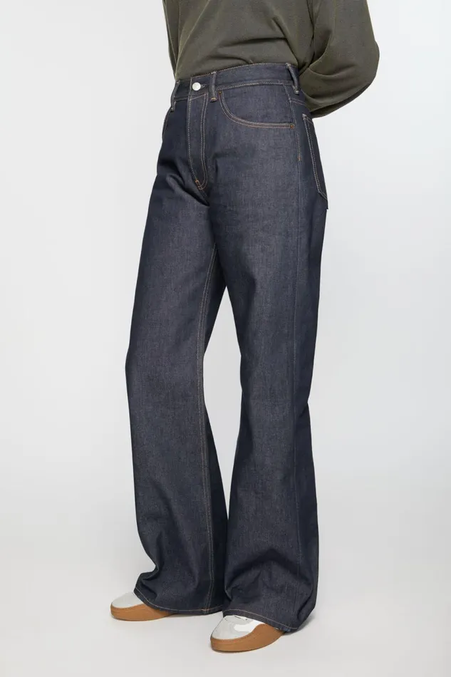 Women Loose Fit Jeans 8211 2021F Indigo Blue Acne Studios Jeans