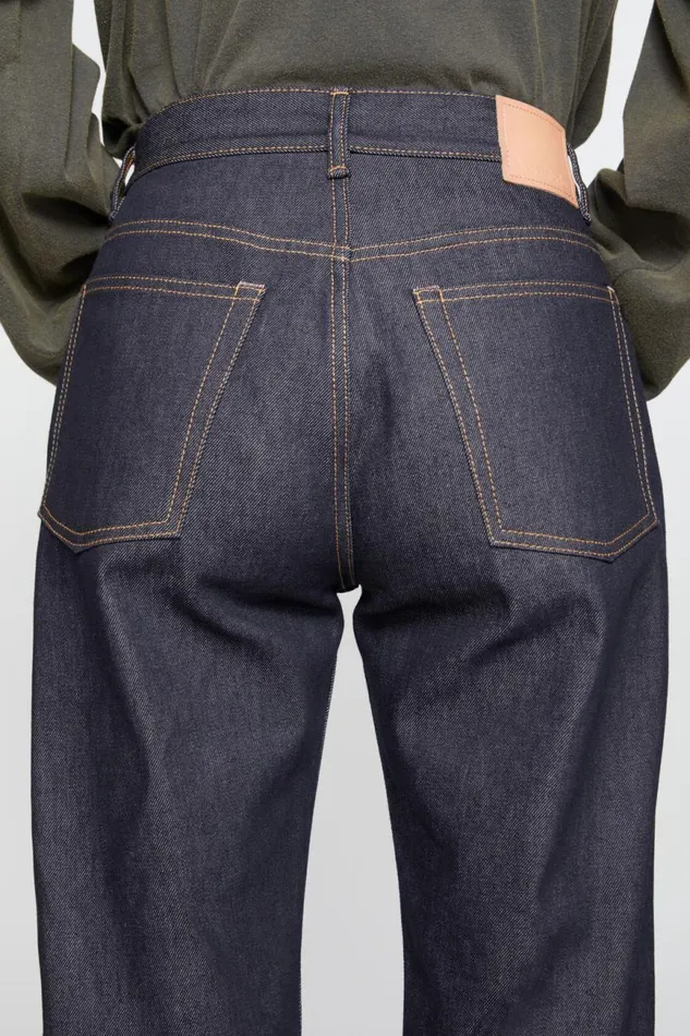 Women Loose Fit Jeans 8211 2021F Indigo Blue Acne Studios Jeans