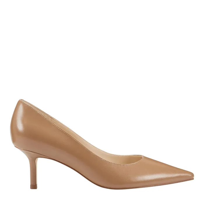 Women Marc Fisher Alola Pump Medium Natural Leather Heels and Pumps