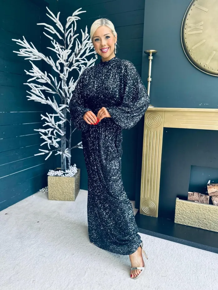 Women Maxi Canella Lane Briley Sequin Maxi Dress Black