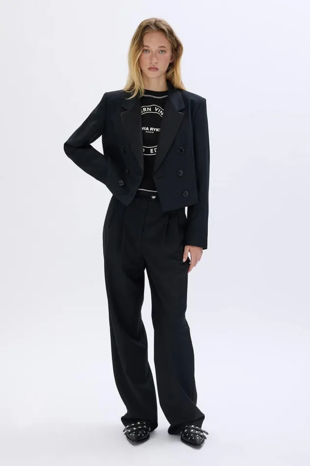 Women Men039s Suit Jacket In Cold Wool Black Black Sonia Rykiel Jackets