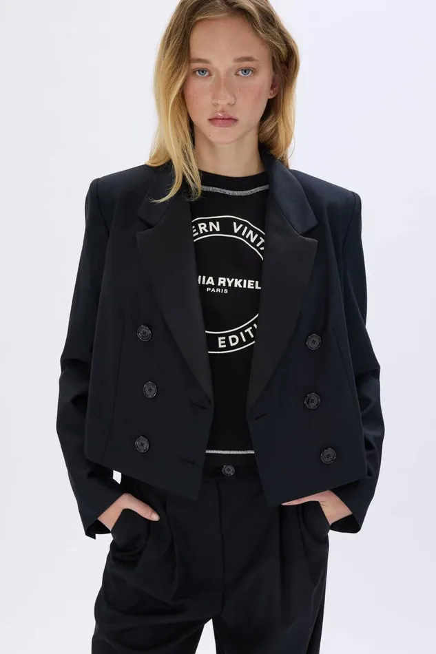 Women Men039s Suit Jacket In Cold Wool Black Black Sonia Rykiel Jackets