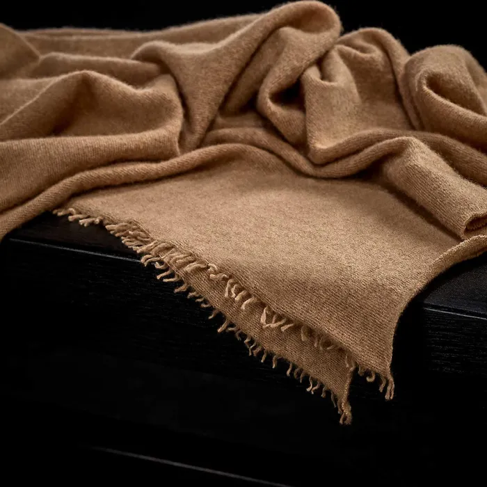 WOMENMEN James Perse SCARVES Recycled Cashmere Blend Solid Scarf Camel