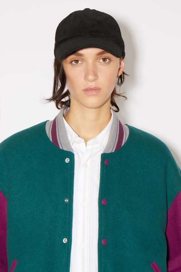 Women Micro Face Patch Cap Black Acne Studios Hats