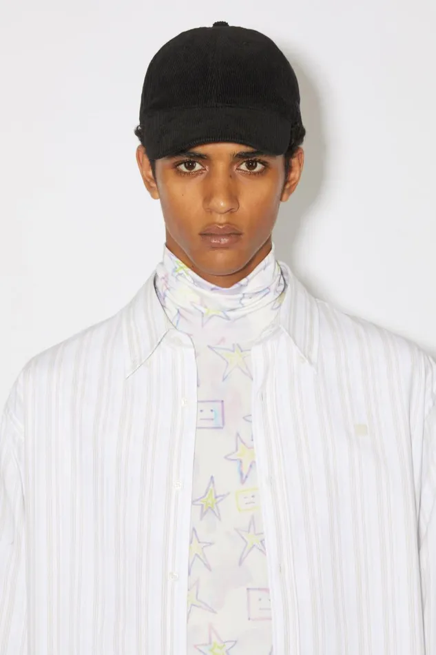 Women Micro Face Patch Cap Black Acne Studios Hats