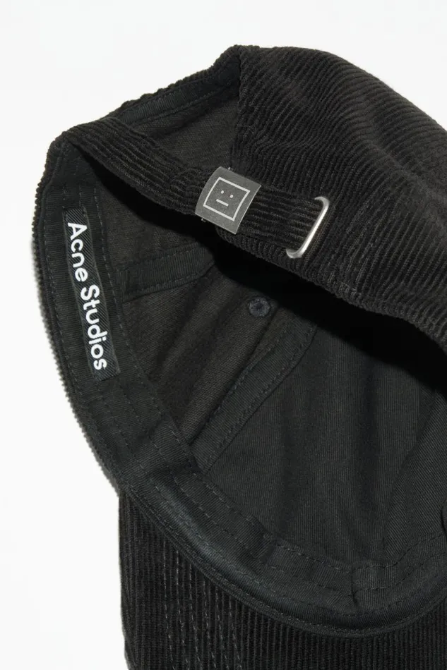 Women Micro Face Patch Cap Black Acne Studios Hats