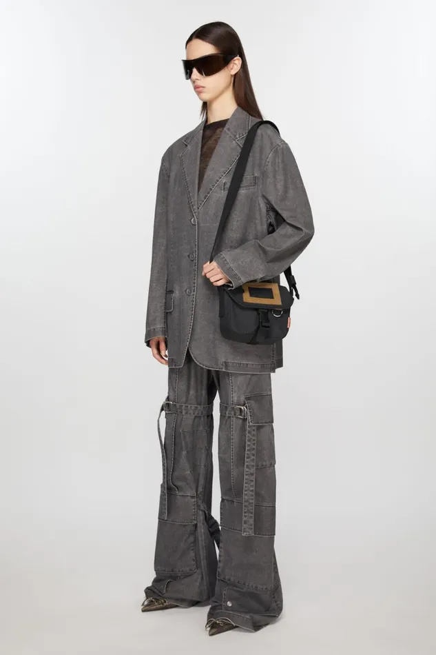 Women Mini Messenger Bag Black Acne Studios Bags