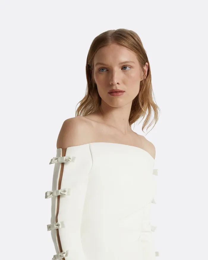 Women Morag Ivory Long Dress Ivory Bridal Safiyaa