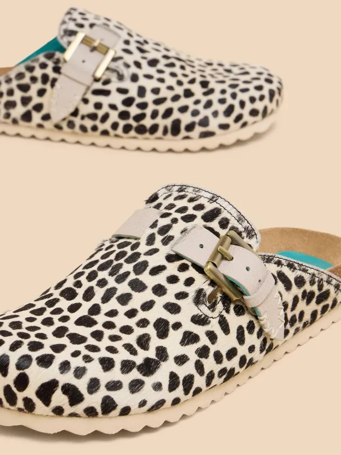 Women MULES White Stuff Myrtle Leather Slip On Mule Natural Print Women MULES White Stuff Myrtle Leather Slip On Mule Natural Print