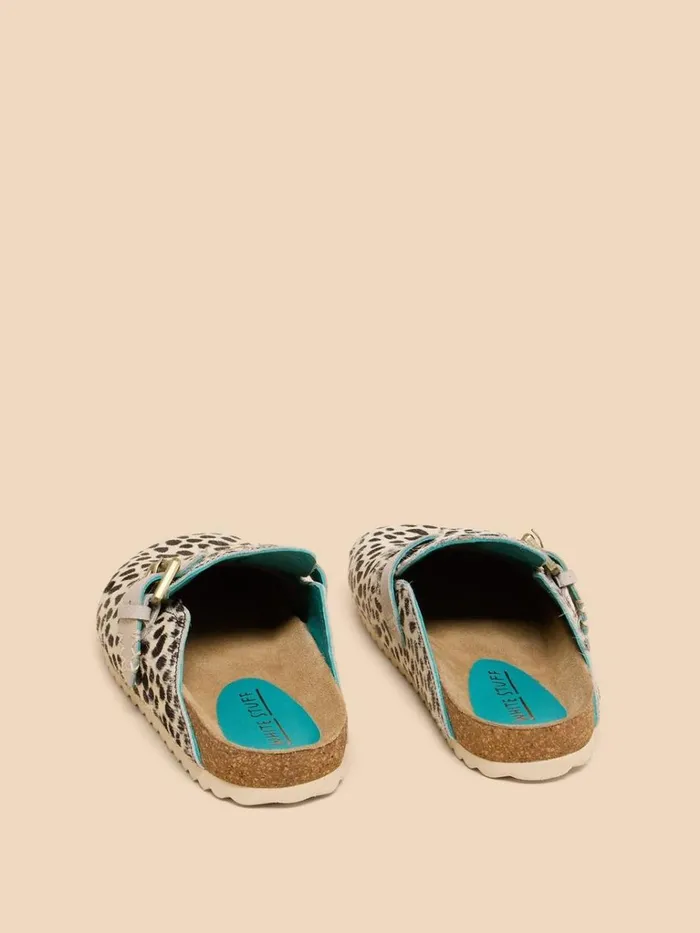 Women MULES White Stuff Myrtle Leather Slip On Mule Natural Print Women MULES White Stuff Myrtle Leather Slip On Mule Natural Print