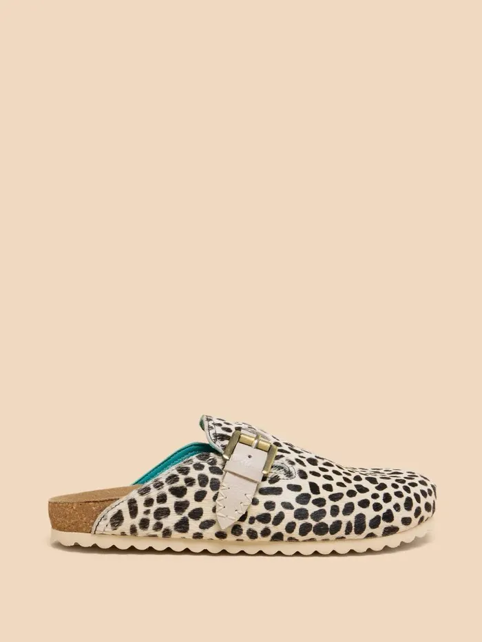 Women MULES White Stuff Myrtle Leather Slip On Mule Natural Print Women MULES White Stuff Myrtle Leather Slip On Mule Natural Print