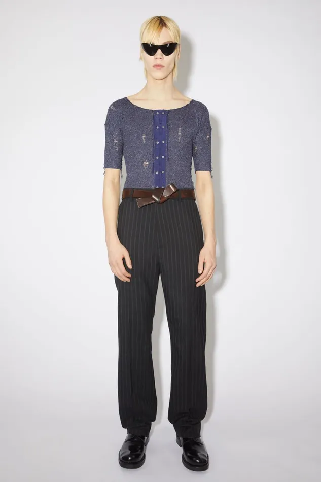 Women Musubi Leather Belt Dark Brown Acne Studios Belts