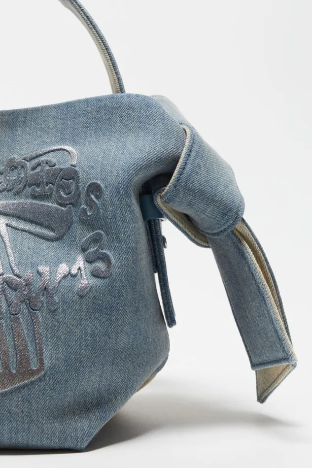 Women Musubi Mini Shoulder Bag Dusty Blue Acne Studios Bags