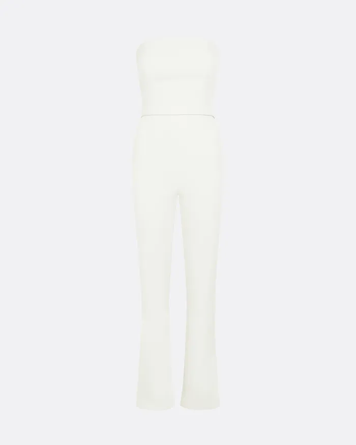 Women Myrine Ivory Jumpsuit Ivory Bridal Safiyaa