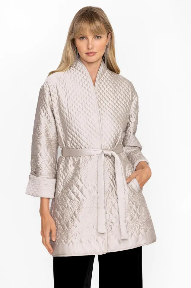 Women Outerwear Johnny Was NAOKA QUILTED COAT Champagne