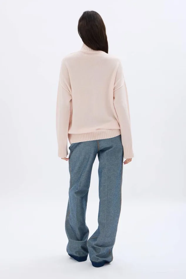 Women Oversized High Neck Sweater Pink Pink Sonia Rykiel Sweaters