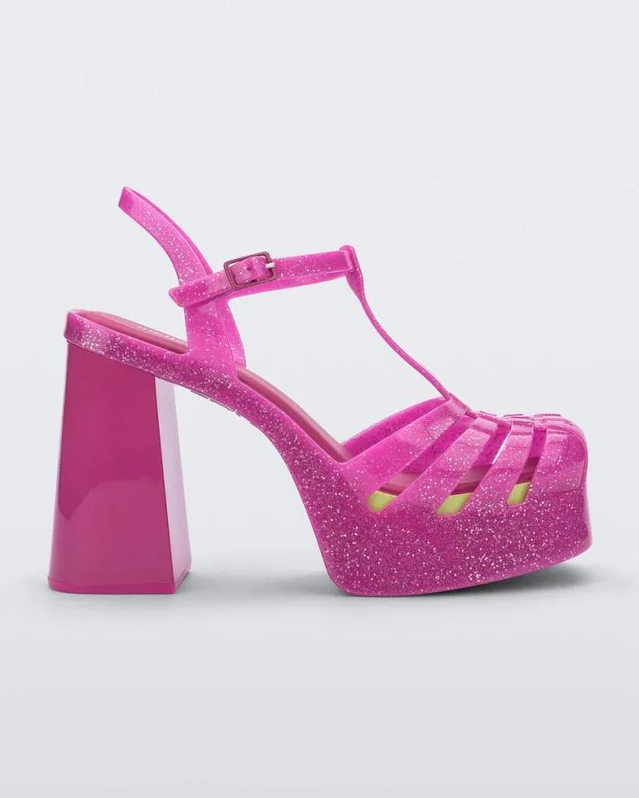 Women Party Heel Glitter Pink Melissa Heels