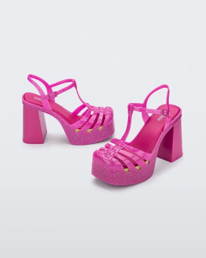 Women Party Heel Glitter Pink Melissa Heels