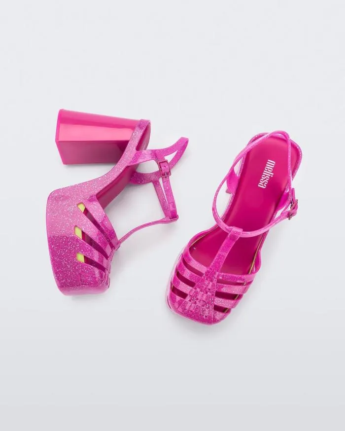 Women Party Heel Glitter Pink Melissa Heels