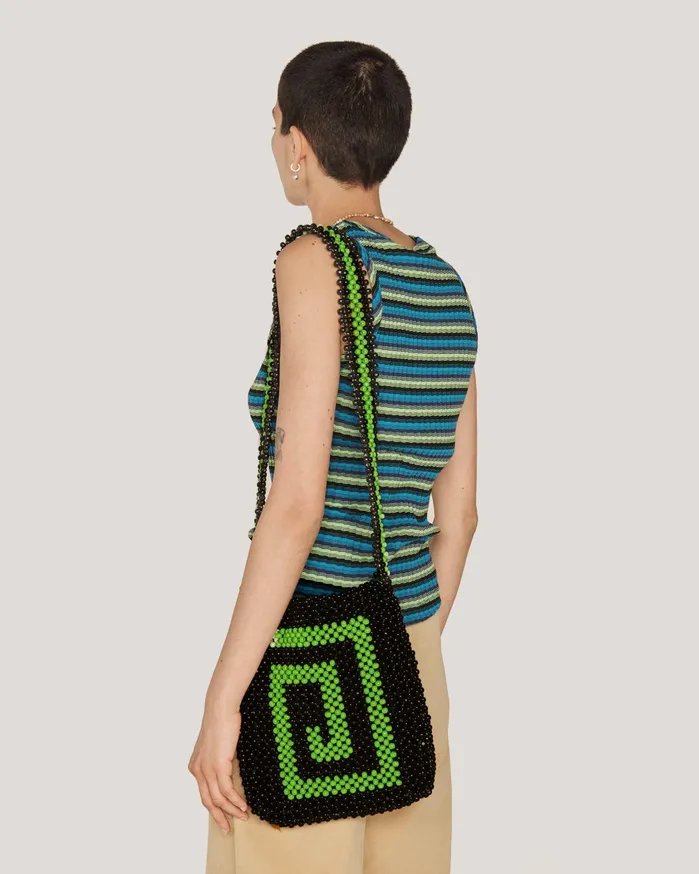 Women Pilgrim Bag Black Multi YMC Bags and Wallets