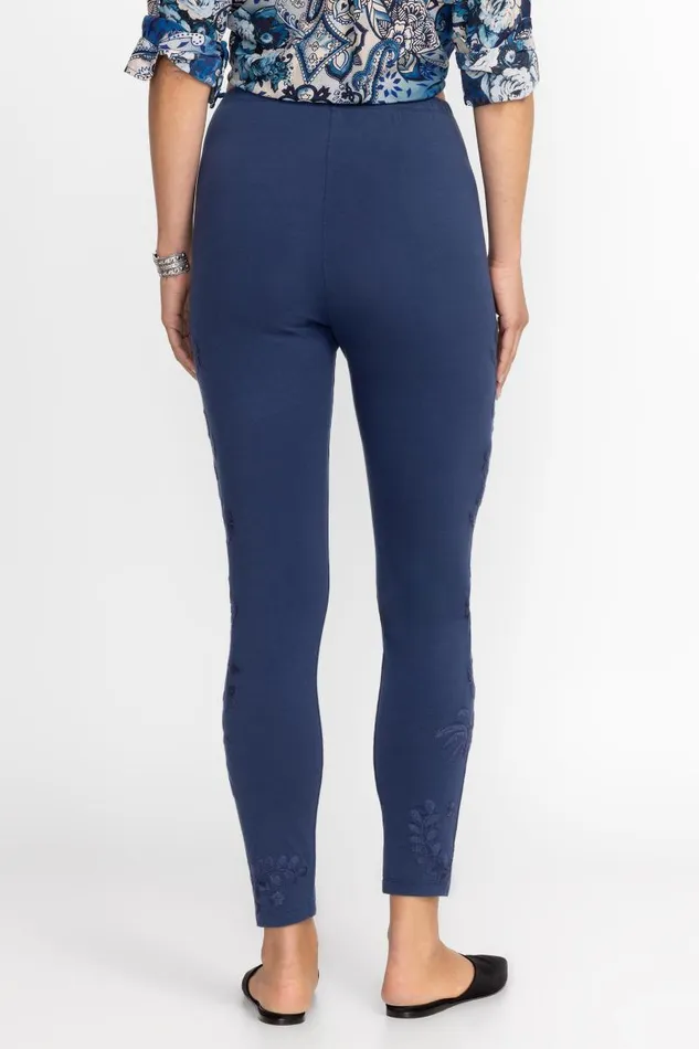 Women Plus Size Johnny Was TONAL LEGGING Navy Women Plus Size Johnny Was TONAL LEGGING Navy