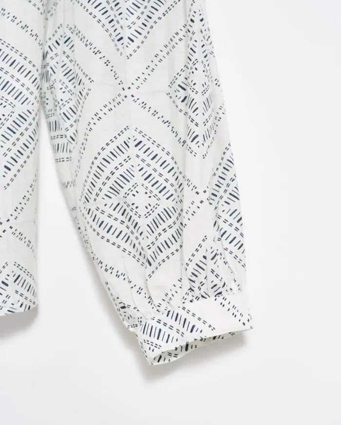 Women Poet Blouse Whiteblue Billy Reid Tops