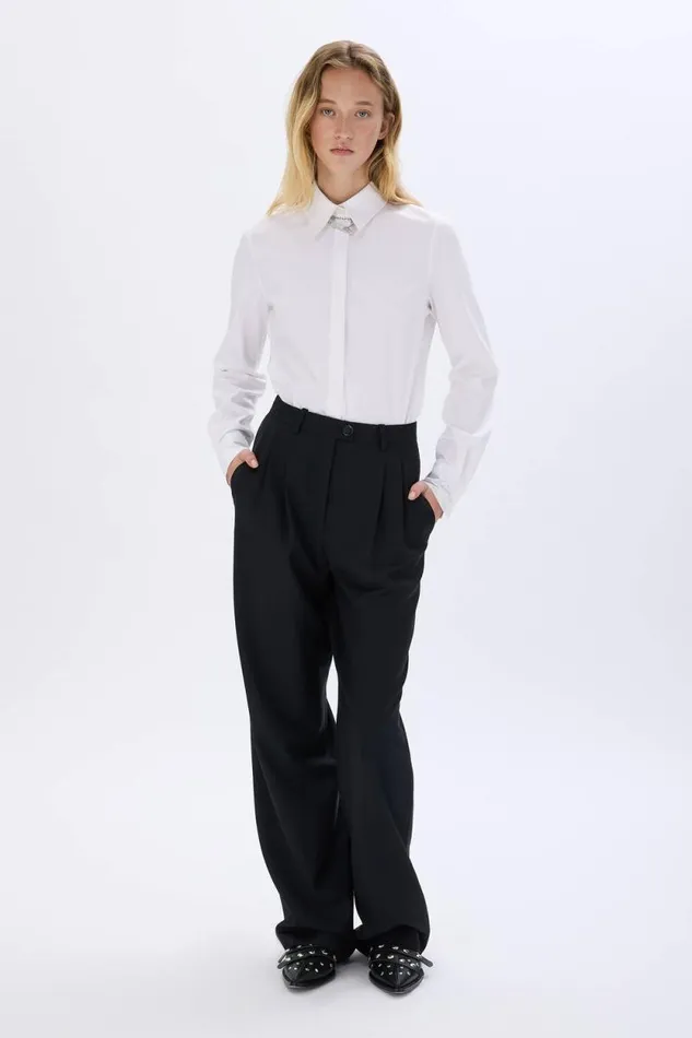 Women Poplin Shirt White White Sonia Rykiel Shirts