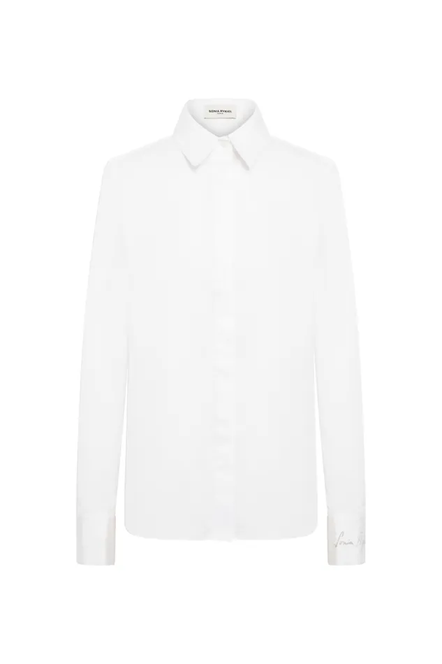 Women Poplin Shirt White White Sonia Rykiel Shirts